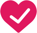 checkmark heart icon